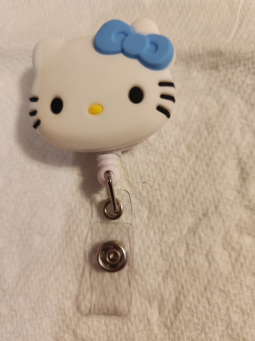 Hello Kitty Blue Bow Badge Reel